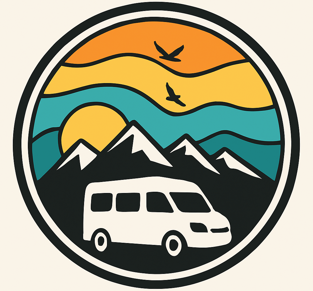 logo van avec montagne